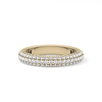 Half Eternity Wedding Band with 0.68 TCW Round Cut Moissanite – Yellow, White, or Rose Gold