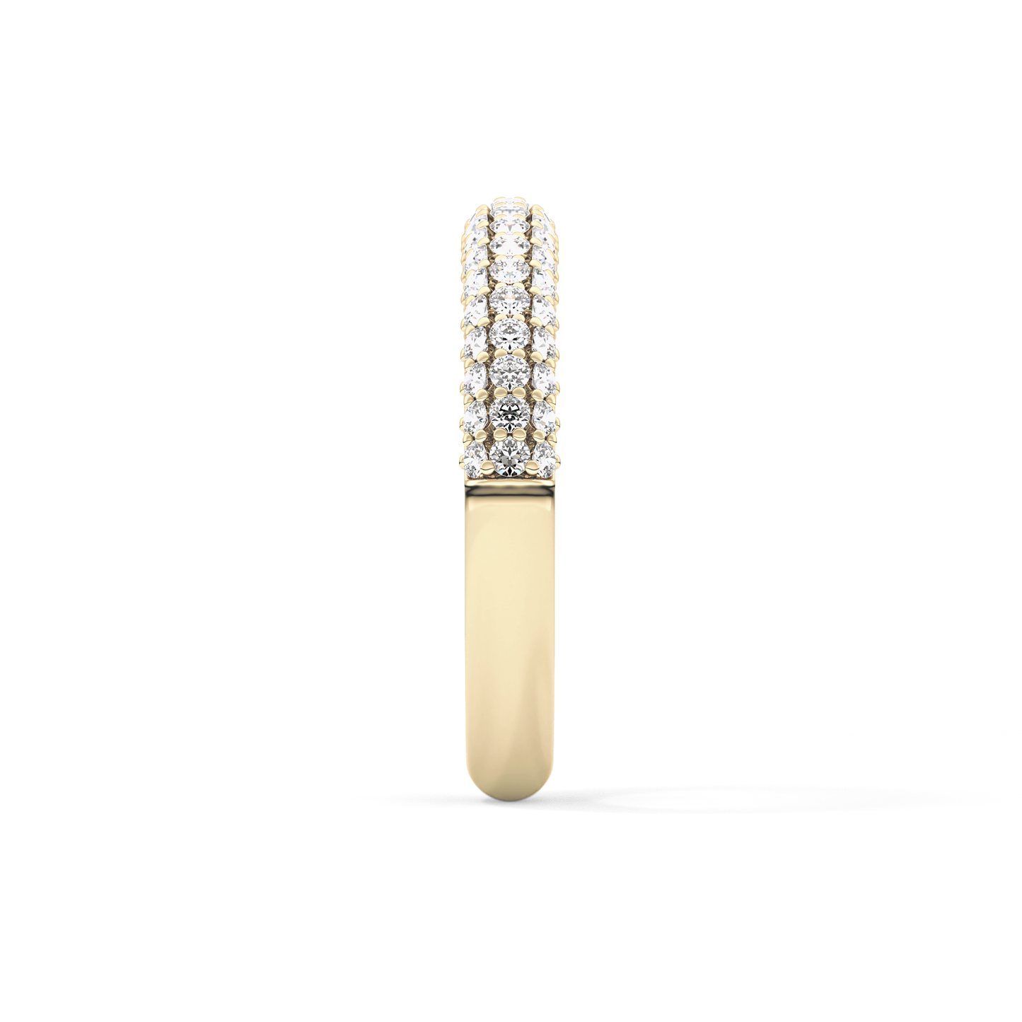 Half Eternity Wedding Band with 0.68 TCW Round Cut Moissanite – Yellow, White, or Rose Gold