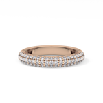 Half Eternity Wedding Band with 0.68 TCW Round Cut Moissanite – Yellow, White, or Rose Gold