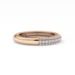 Half Eternity Wedding Band with 0.68 TCW Round Cut Moissanite – Yellow, White, or Rose Gold
