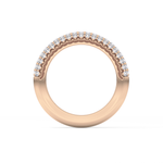 Half Eternity Wedding Band with 0.68 TCW Round Cut Moissanite – Yellow, White, or Rose Gold