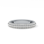 Half Eternity Wedding Band with 0.68 TCW Round Cut Moissanite – Yellow, White, or Rose Gold