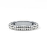 Half Eternity Wedding Band with 0.68 TCW Round Cut Moissanite – Yellow, White, or Rose Gold