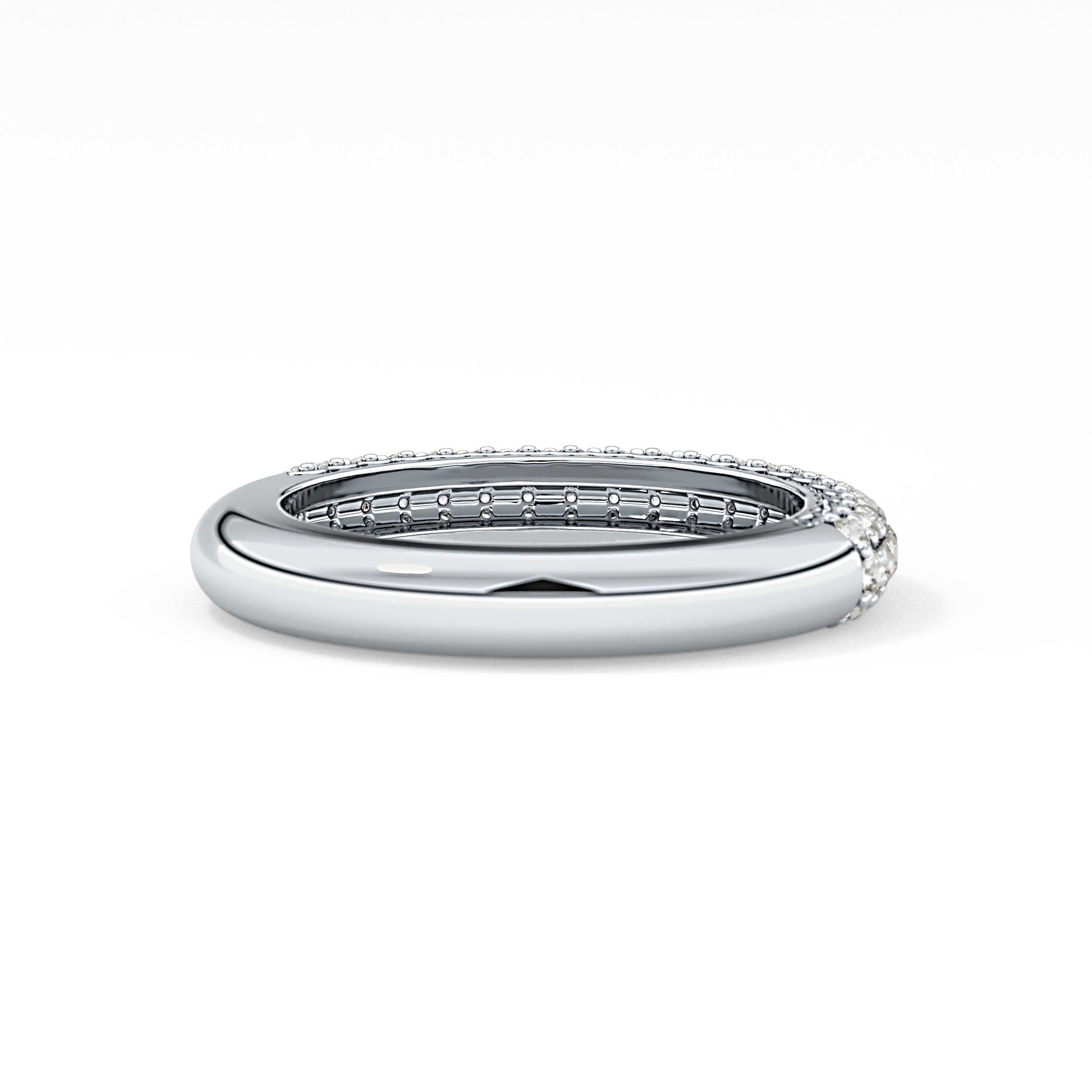 Half Eternity Wedding Band with 0.68 TCW Round Cut Moissanite – Yellow, White, or Rose Gold