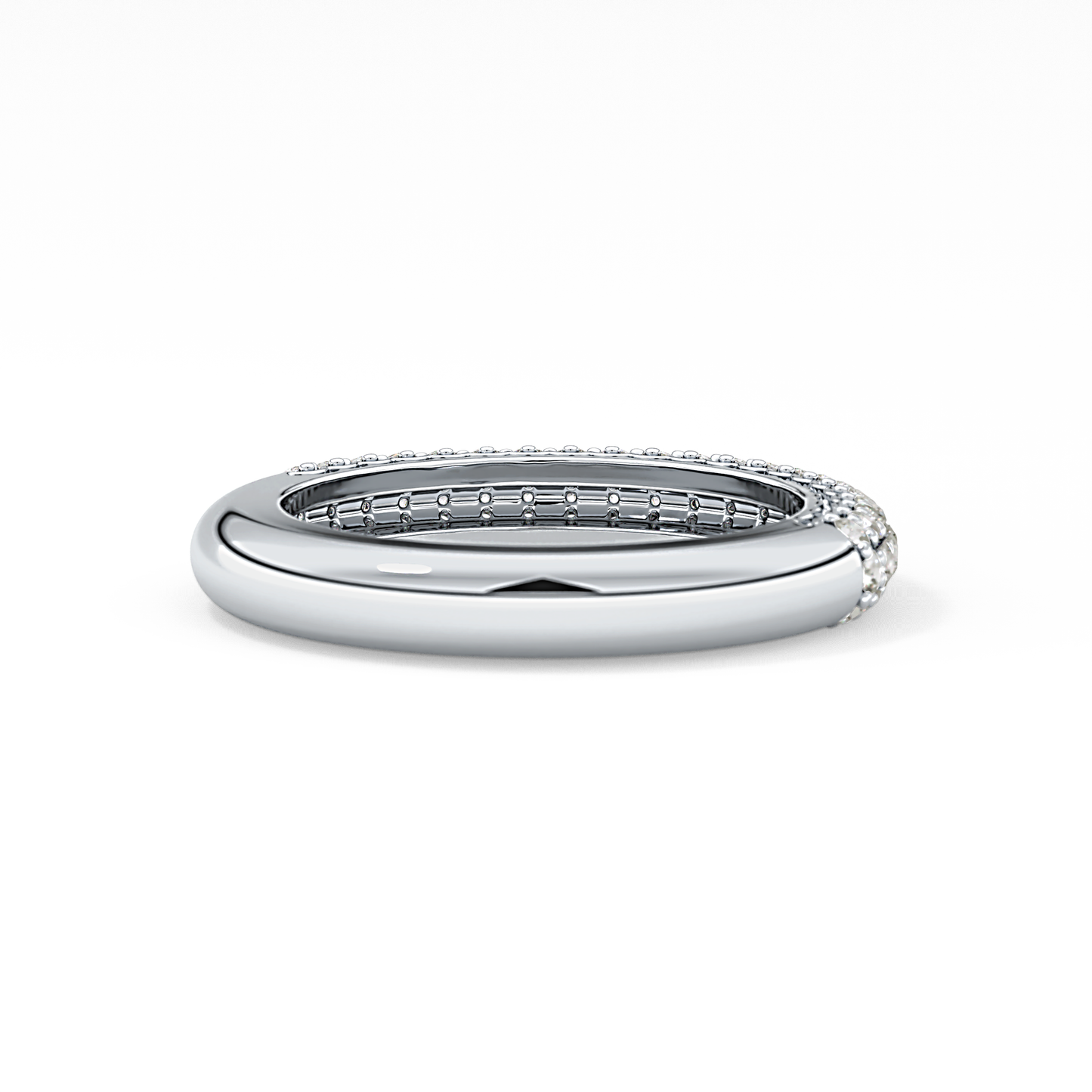 Half Eternity Wedding Band with 0.68 TCW Round Cut Moissanite – Yellow, White, or Rose Gold