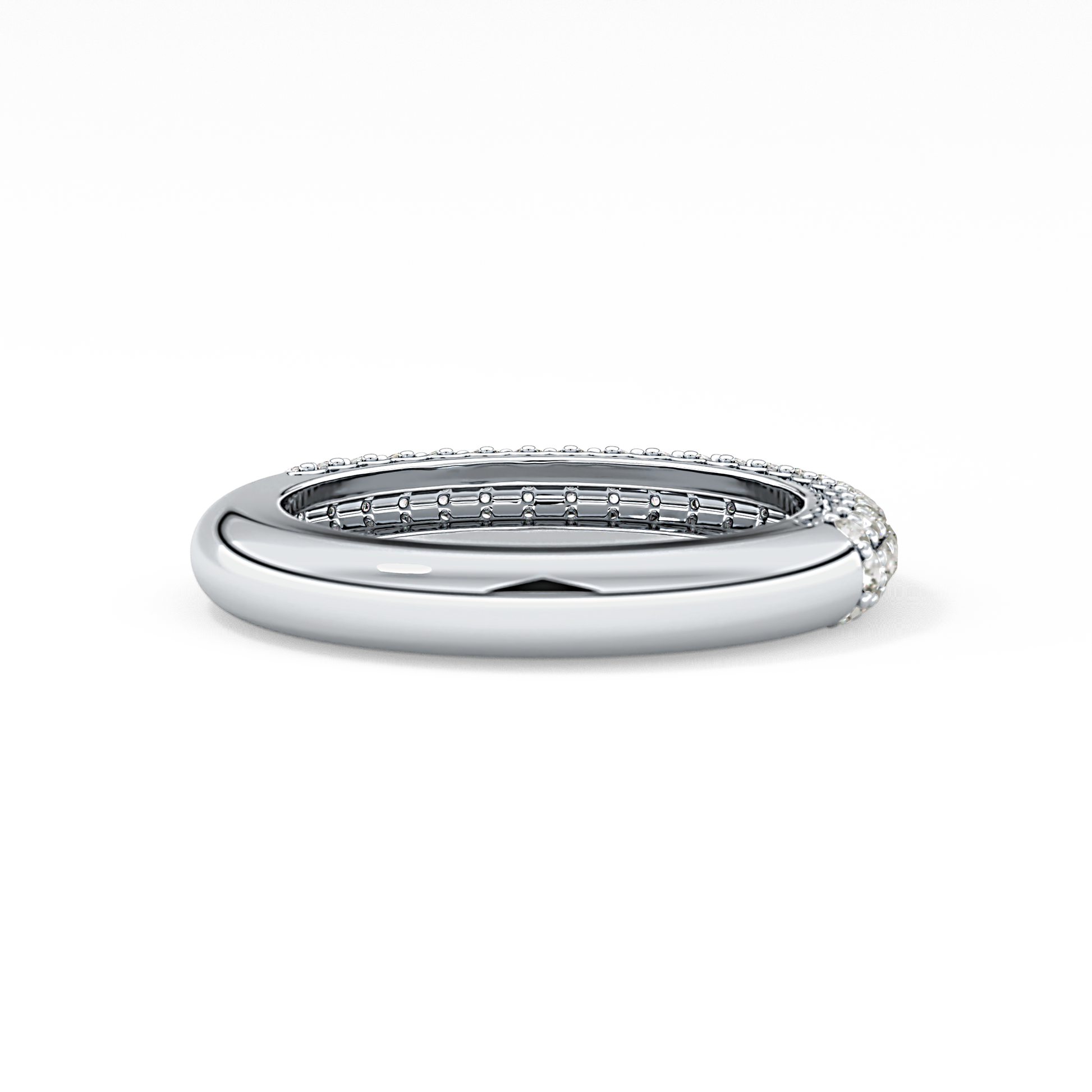 Half Eternity Wedding Band with 0.68 TCW Round Cut Moissanite – Yellow, White, or Rose Gold