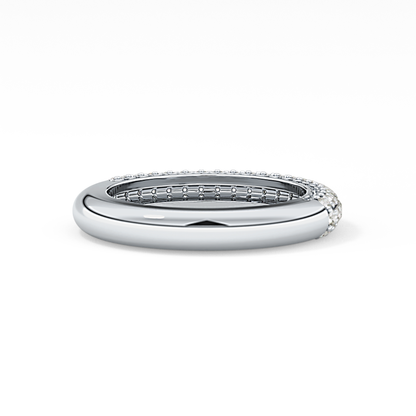 Half Eternity Wedding Band with 0.68 TCW Round Cut Moissanite – Yellow, White, or Rose Gold
