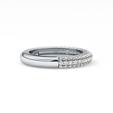 Half Eternity Wedding Band with 0.68 TCW Round Cut Moissanite – Yellow, White, or Rose Gold
