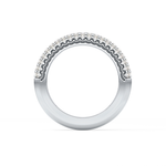 Half Eternity Wedding Band with 0.68 TCW Round Cut Moissanite – Yellow, White, or Rose Gold