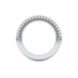 Half Eternity Wedding Band with 0.68 TCW Round Cut Moissanite – Yellow, White, or Rose Gold