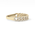 Half Eternity Wedding Band with 0.37 TCW Round Cut Moissanite – Yellow, White, or Rose Gold