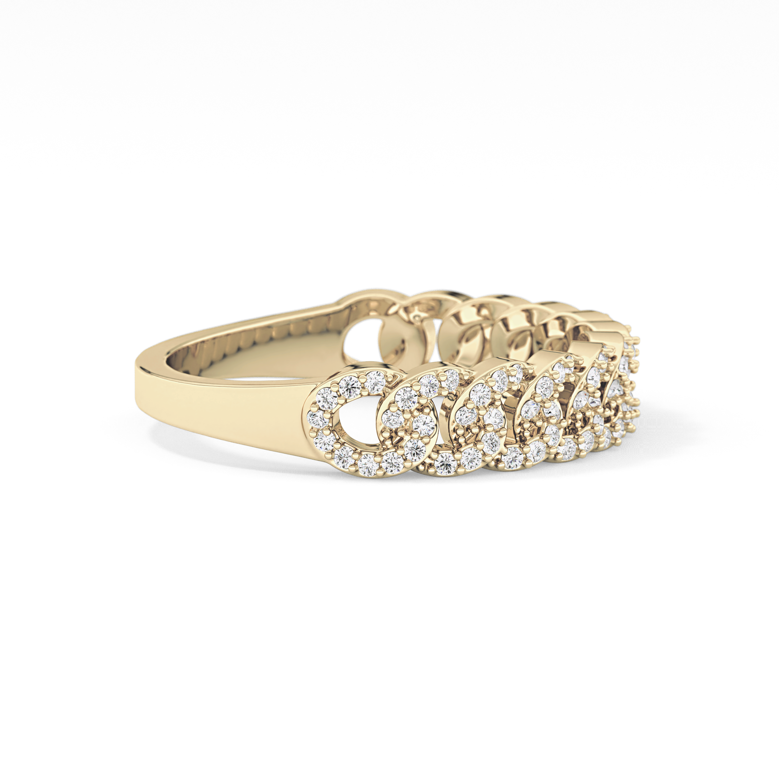 Half Eternity Wedding Band with 0.37 TCW Round Cut Moissanite – Yellow, White, or Rose Gold