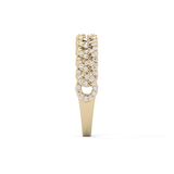 Half Eternity Wedding Band with 0.37 TCW Round Cut Moissanite – Yellow, White, or Rose Gold