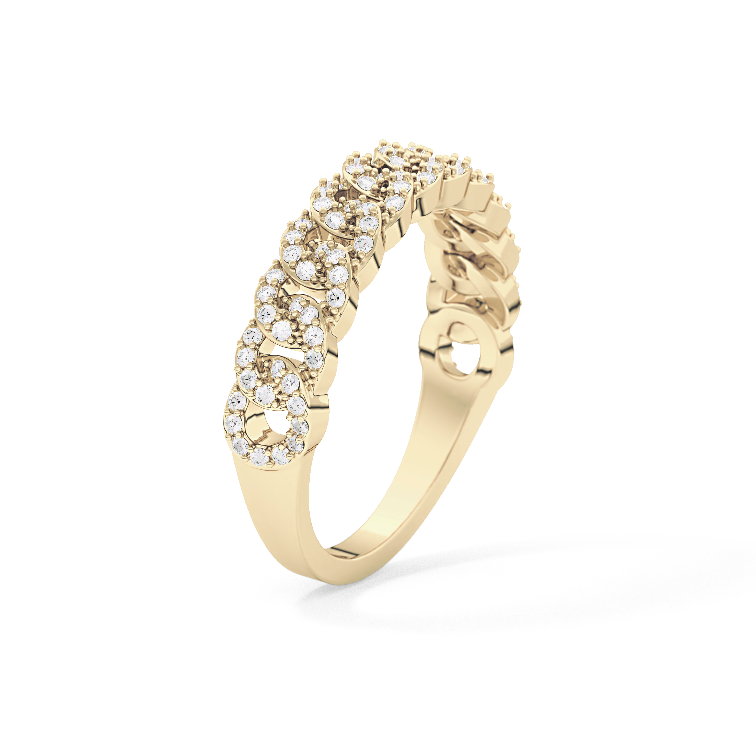 Half Eternity Wedding Band with 0.37 TCW Round Cut Moissanite – Yellow, White, or Rose Gold