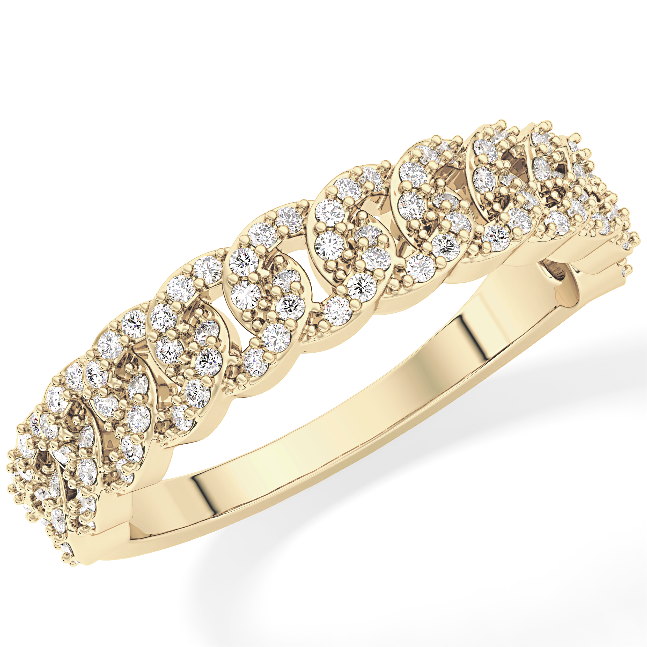 Half Eternity Wedding Band with 0.37 TCW Round Cut Moissanite – Yellow, White, or Rose Gold