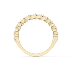 Half Eternity Wedding Band with 0.37 TCW Round Cut Moissanite – Yellow, White, or Rose Gold