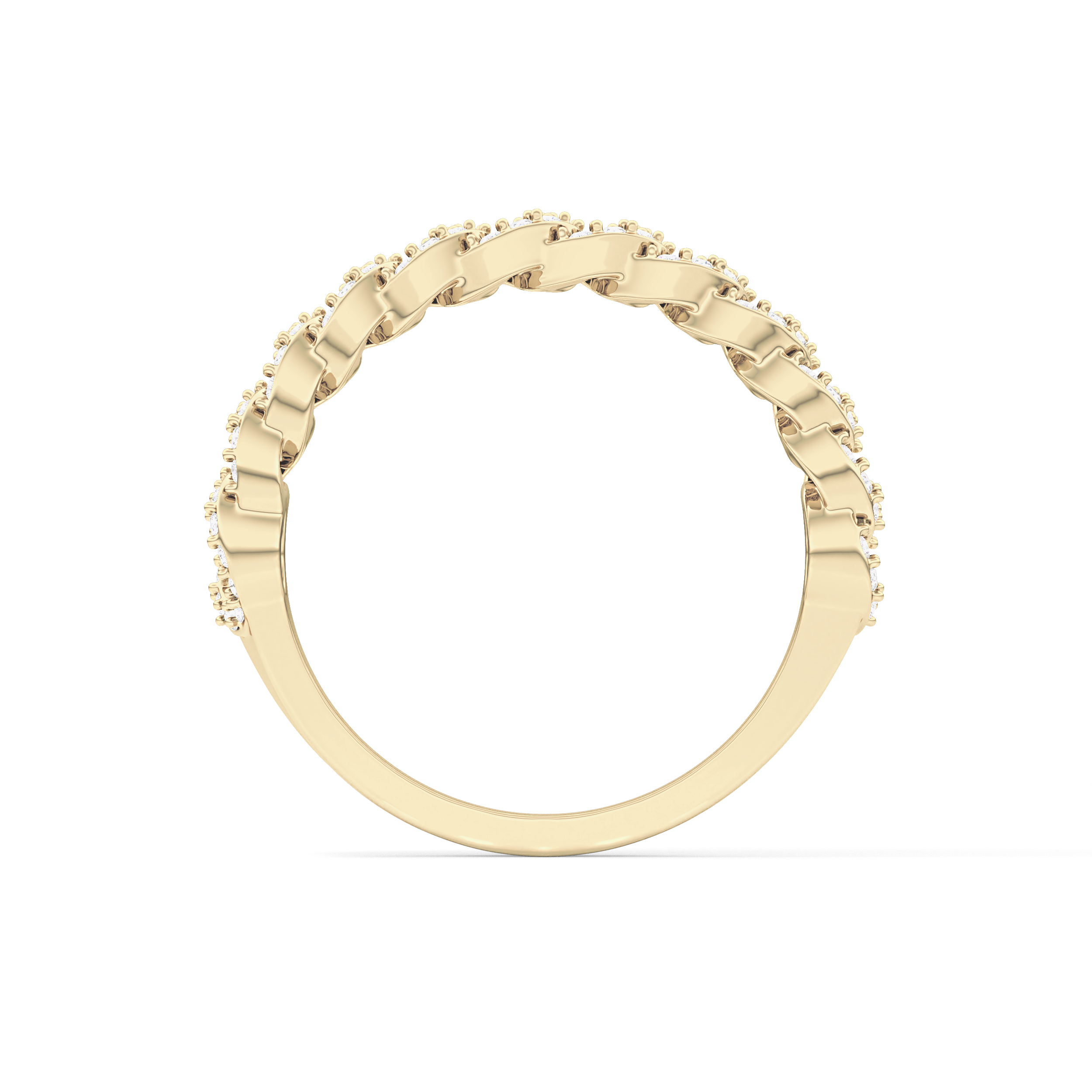 Half Eternity Wedding Band with 0.37 TCW Round Cut Moissanite – Yellow, White, or Rose Gold