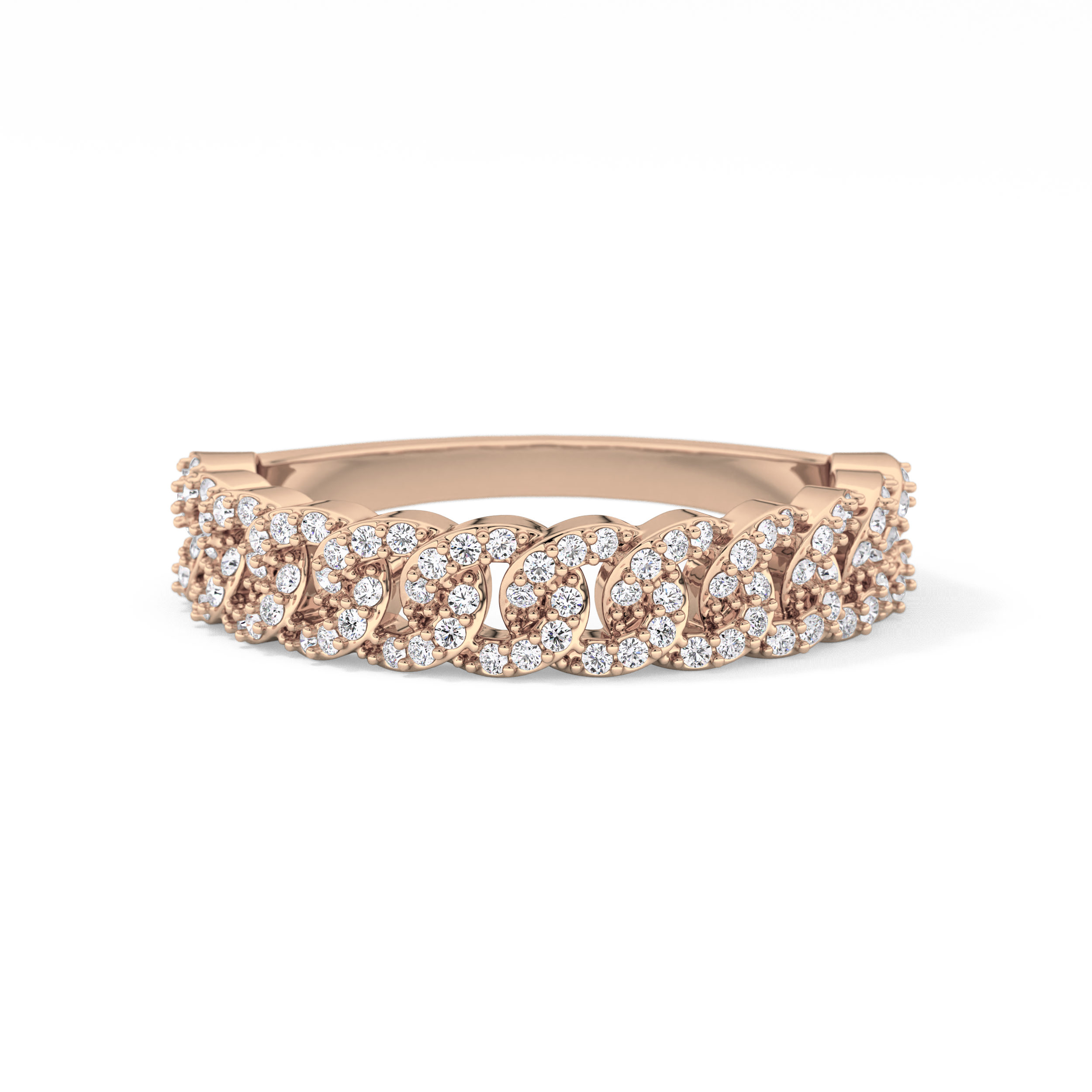 Half Eternity Wedding Band with 0.37 TCW Round Cut Moissanite – Yellow, White, or Rose Gold