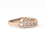 Half Eternity Wedding Band with 0.37 TCW Round Cut Moissanite – Yellow, White, or Rose Gold