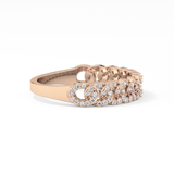 Half Eternity Wedding Band with 0.37 TCW Round Cut Moissanite – Yellow, White, or Rose Gold