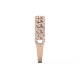 Half Eternity Wedding Band with 0.37 TCW Round Cut Moissanite – Yellow, White, or Rose Gold