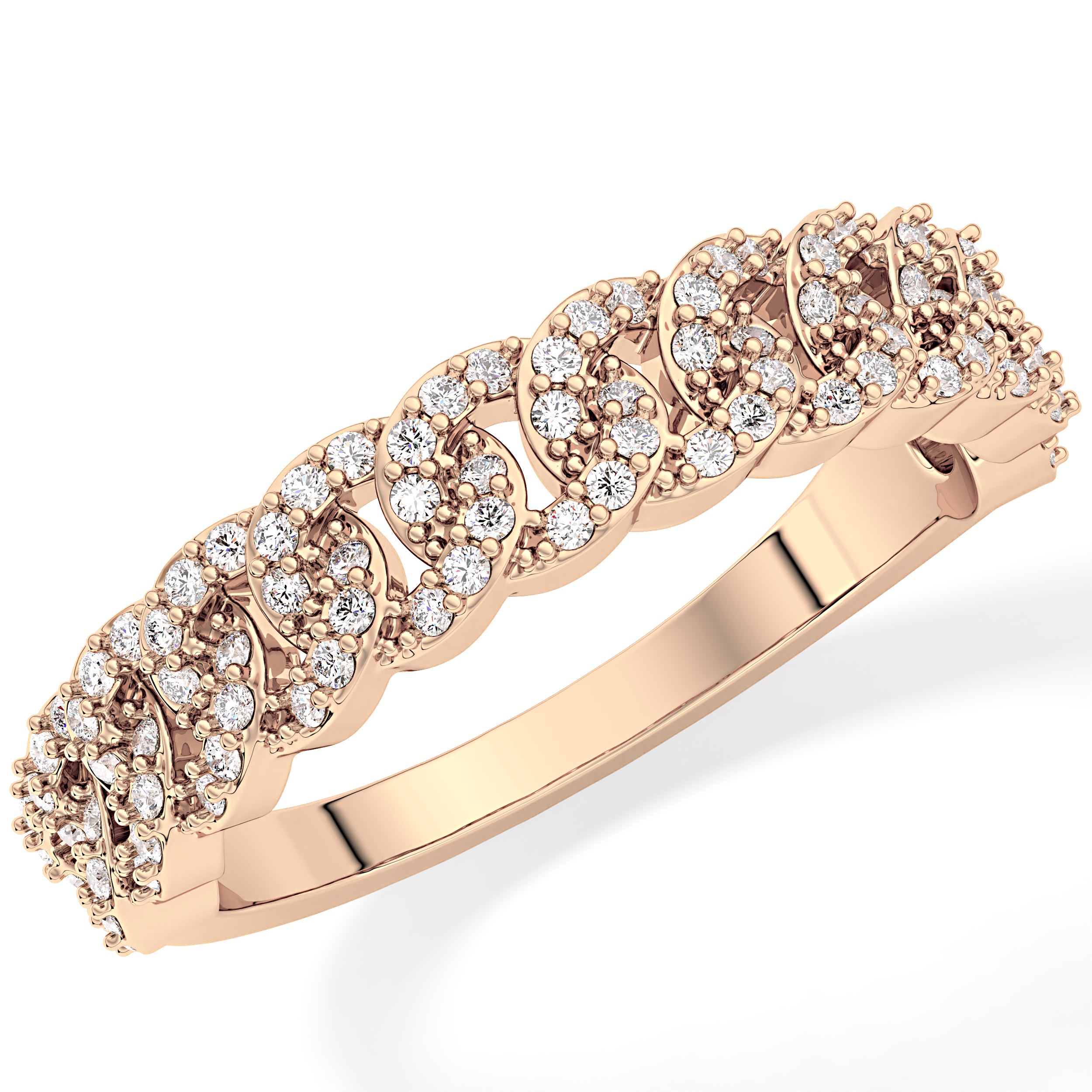 Half Eternity Wedding Band with 0.37 TCW Round Cut Moissanite – Yellow, White, or Rose Gold
