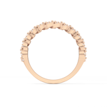 Half Eternity Wedding Band with 0.37 TCW Round Cut Moissanite – Yellow, White, or Rose Gold