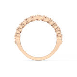 Half Eternity Wedding Band with 0.37 TCW Round Cut Moissanite – Yellow, White, or Rose Gold