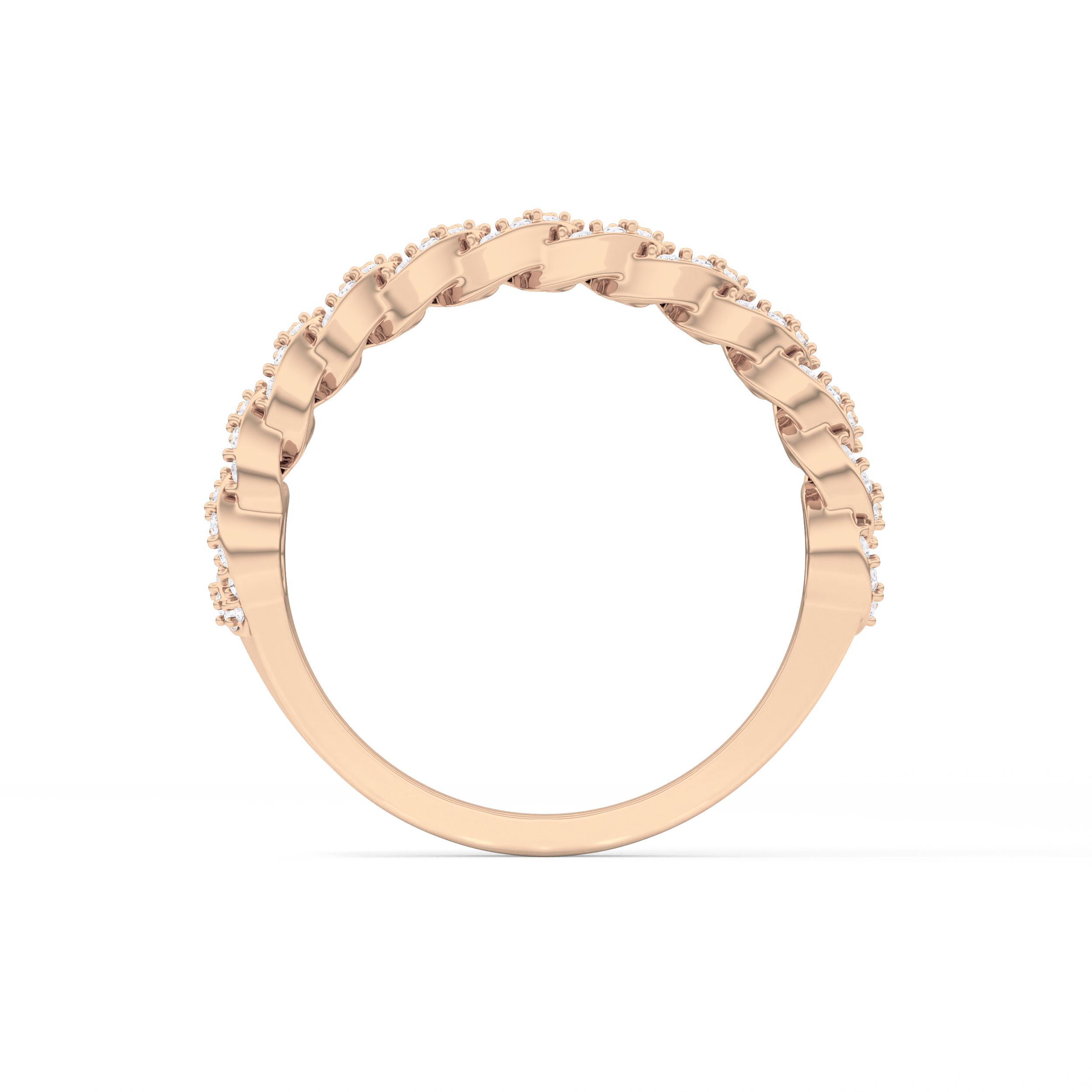 Half Eternity Wedding Band with 0.37 TCW Round Cut Moissanite – Yellow, White, or Rose Gold