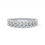 Half Eternity Wedding Band with 0.37 TCW Round Cut Moissanite – Yellow, White, or Rose Gold
