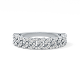 Half Eternity Wedding Band with 0.37 TCW Round Cut Moissanite – Yellow, White, or Rose Gold