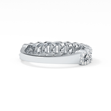 Half Eternity Wedding Band with 0.37 TCW Round Cut Moissanite – Yellow, White, or Rose Gold