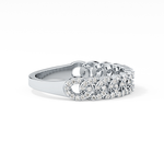 Half Eternity Wedding Band with 0.37 TCW Round Cut Moissanite – Yellow, White, or Rose Gold