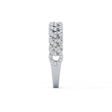 Half Eternity Wedding Band with 0.37 TCW Round Cut Moissanite – Yellow, White, or Rose Gold