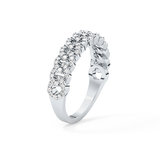 Half Eternity Wedding Band with 0.37 TCW Round Cut Moissanite – Yellow, White, or Rose Gold