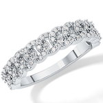 Half Eternity Wedding Band with 0.37 TCW Round Cut Moissanite – Yellow, White, or Rose Gold