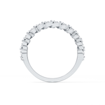 Half Eternity Wedding Band with 0.37 TCW Round Cut Moissanite – Yellow, White, or Rose Gold