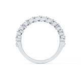 Half Eternity Wedding Band with 0.37 TCW Round Cut Moissanite – Yellow, White, or Rose Gold