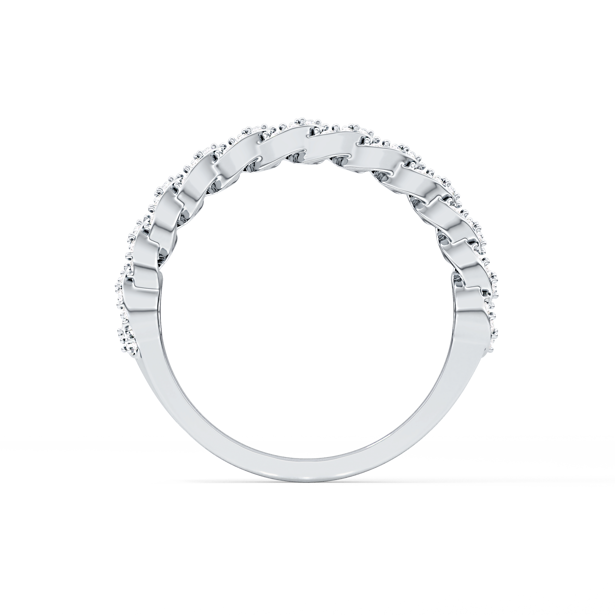 Half Eternity Wedding Band with 0.37 TCW Round Cut Moissanite – Yellow, White, or Rose Gold