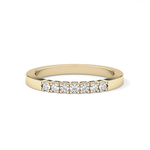 Multi Stones Wedding Band with 0.24 TCW Round Cut Moissanite – Yellow, White, or Rose Gold