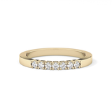 Multi Stones Wedding Band with 0.24 TCW Round Cut Moissanite – Yellow, White, or Rose Gold