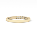 Multi Stones Wedding Band with 0.24 TCW Round Cut Moissanite – Yellow, White, or Rose Gold