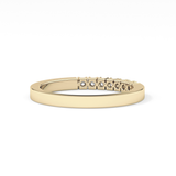 Multi Stones Wedding Band with 0.24 TCW Round Cut Moissanite – Yellow, White, or Rose Gold