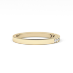 Multi Stones Wedding Band with 0.24 TCW Round Cut Moissanite – Yellow, White, or Rose Gold