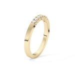 Multi Stones Wedding Band with 0.24 TCW Round Cut Moissanite – Yellow, White, or Rose Gold