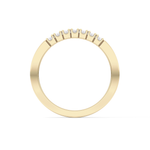Multi Stones Wedding Band with 0.24 TCW Round Cut Moissanite – Yellow, White, or Rose Gold