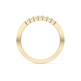 Multi Stones Wedding Band with 0.24 TCW Round Cut Moissanite – Yellow, White, or Rose Gold