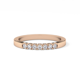 Multi Stones Wedding Band with 0.24 TCW Round Cut Moissanite – Yellow, White, or Rose Gold