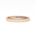 Multi Stones Wedding Band with 0.24 TCW Round Cut Moissanite – Yellow, White, or Rose Gold