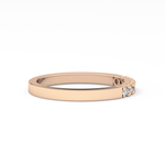 Multi Stones Wedding Band with 0.24 TCW Round Cut Moissanite – Yellow, White, or Rose Gold